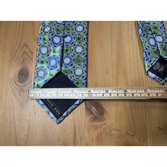 Ermenegildo Zegna Silk Patterned NeckTie Designer Luxury Country Club Old Money - Picture 6 of 8